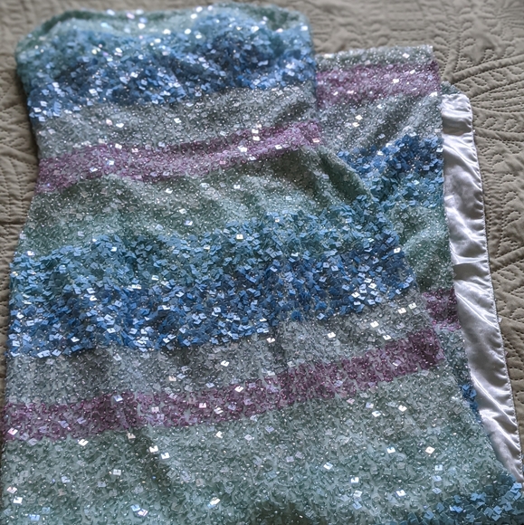 Scala Beaded Silk Gown "Mystic Water" - Picture 3 of 13